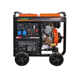 Generator diesel inverter sudură 5 kW, monofazat, 50 Hz, 230 V – cu pornire electrică și 4 piese de schimb incluse
