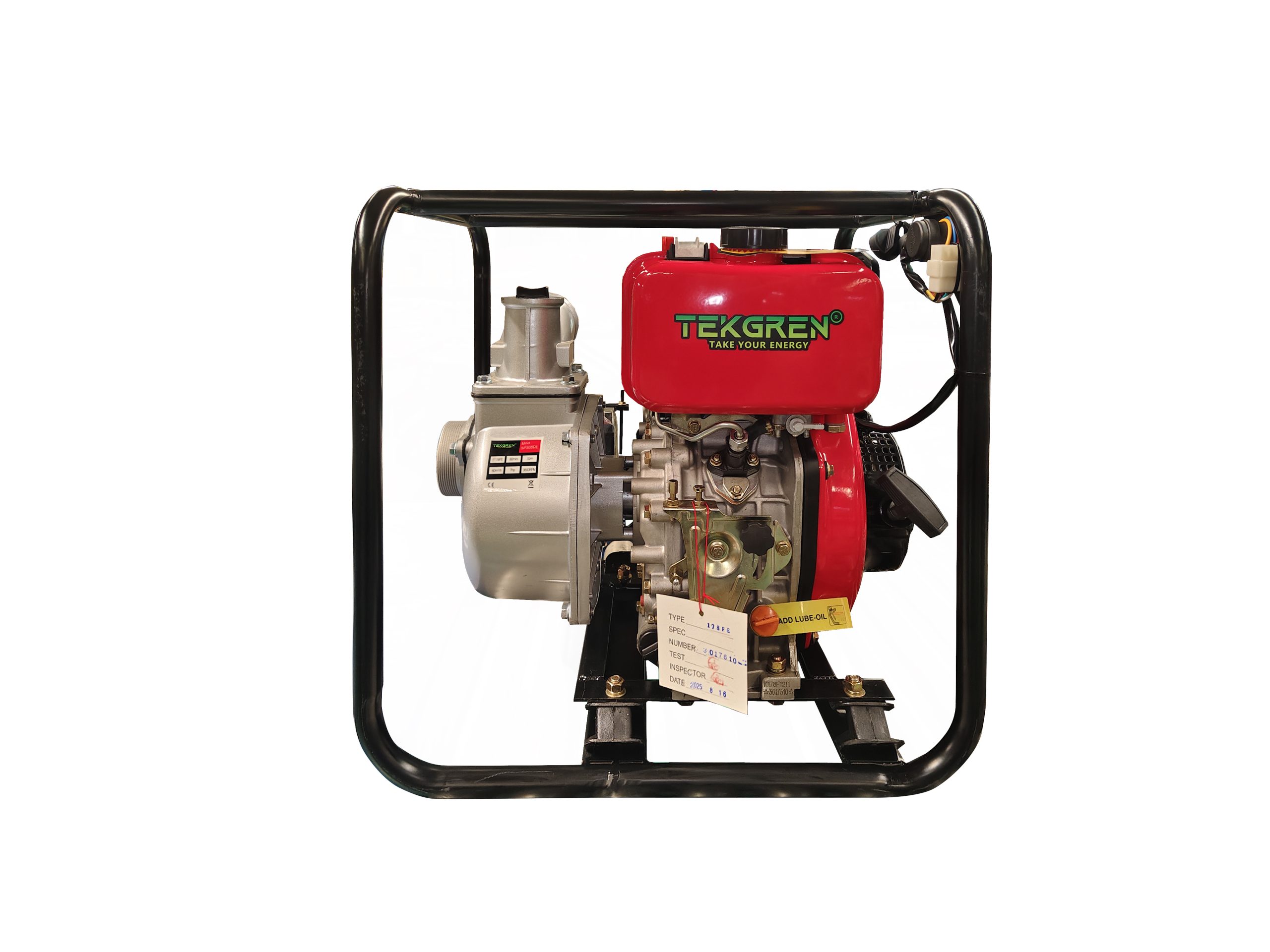 Motopompă apă curată 3”, diesel – motor S178FE, pornire electrică