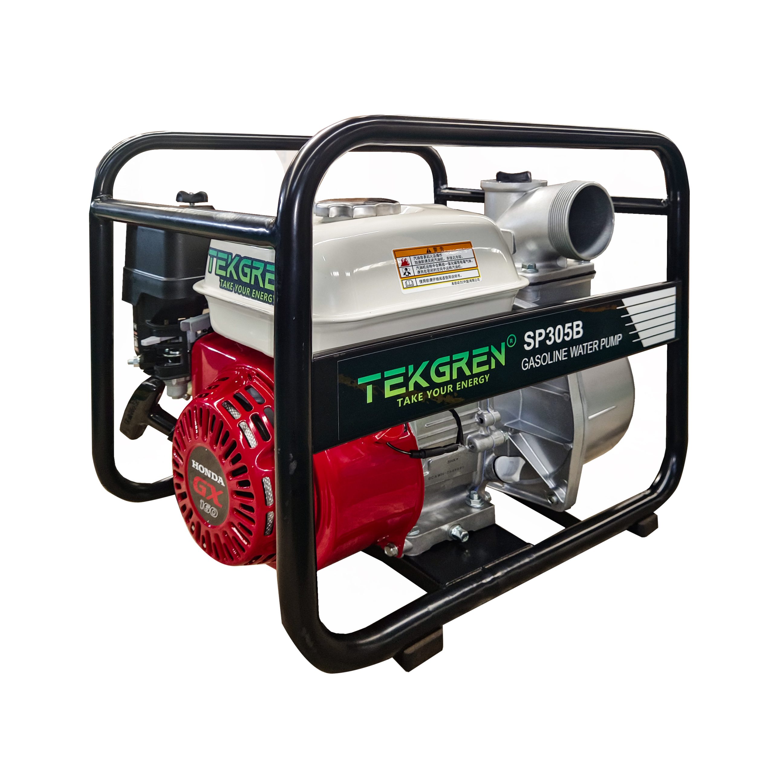Motopompă apă curată 3”, benzină – motor Honda GX160, pornire manuală - imagine 4